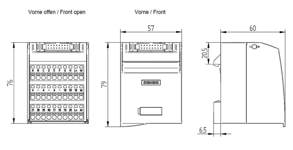 Siemens 6ES7924-0CC20-0AC0 6ES79240CC200AC0 PLC-tilslutningsmodul 50 V