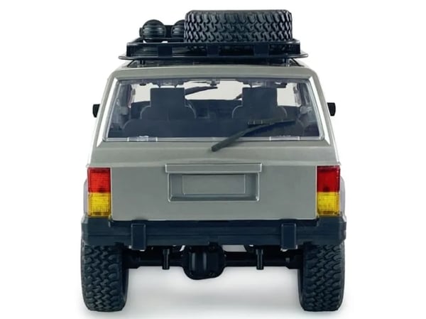 Amewi JC-X12 Scale Silver Brushed 1:12 RC-malliauto sähköinen maastoauto neliveto (4WD) RtR 2.4 GHz Sis. akku ja laturi (22634)