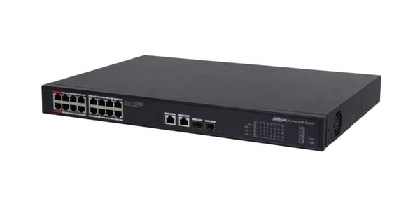Dahua Technology PoE DH-PFS3220-16GT-190, Uhåndtert, L2, Gigabit Ethernet (10/100/1000), Gigabit Ethernet, Strøm over Ethernet (PoE), Rack-montering