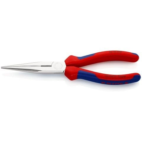 KNIPEX Litteät pyöreäkärkiset pihdit leikkuureunalla 200 mm, SB-pakattuina