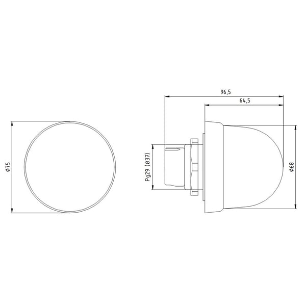 Siemens 8WD5320-5DC Merkkivalo (Ø x K) 70 mm x 66 mm Vihreä 1 kpl