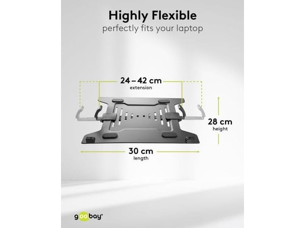 Goobay 70815 Flex skärmhållare 13–32 tum med bärbararm, max. 8 kg, svart