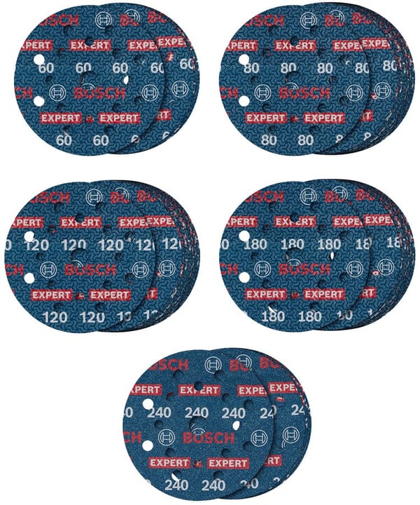 BOSCH SLIPEFOLIE 150mm MIX 55stk.