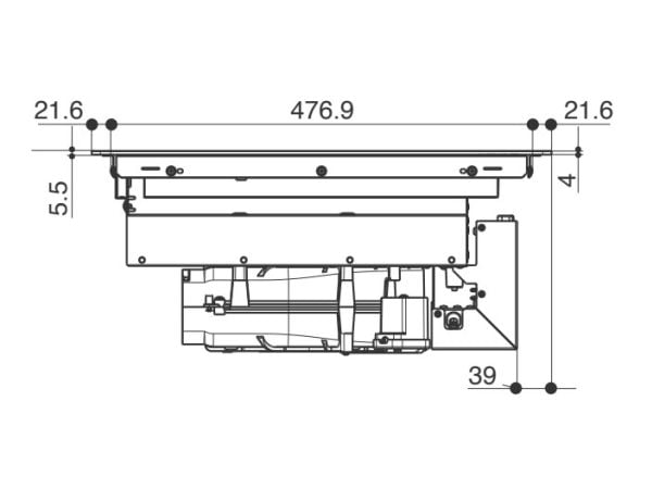 Faber Galileo Smart A60 - Induktionshäll - 4 kokplattor - Fördjupning - bredd: 56 cm - djup: 49 cm - Klass A++ - svart med nedåtutsugning