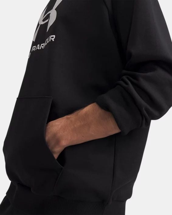 Under Armour Trainingshoddie Herren, Voksen, Hankjønn, Hettegenser, Svart, Lange ermer, Mønster