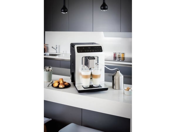 Krups Evidence EA8911, Espressomaskin, 2,3 l, Kaffe bønner, Innebygd kaffekvern, 1450 W, Sort, Hvit