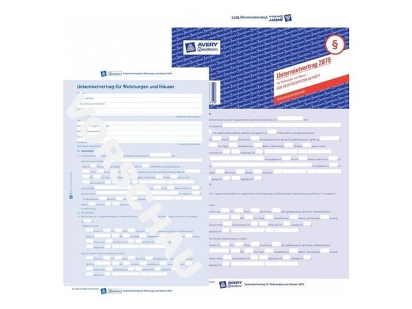 Avery 2875, Sininen, Valkoinen, Paperi, 210 mm, 297 mm, 1 kpl