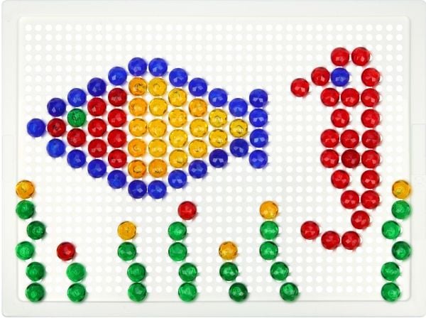 Lena Mosaik Set Transparant, 3 vuosi/vuosia, Poika/tyttö, Esikoulu, Monivärinen, 140 kpl, Tšekin tasavalta