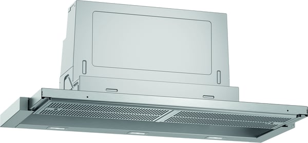 Neff N 50 D49ED52X1 - Kåpa - teleskopisk - Fördjupning - bredd: 52.4 cm - djup: 29 cm - utsug och återcirkulering (-) - silver-metallic