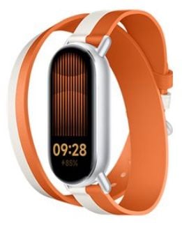 Xiaomi - Klokkestropp for aktivitetssporer - 140 - 180 mm - hvit, oransje - for Xiaomi Smart Band 8, Smart Band 9