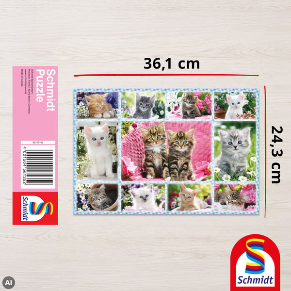 Schmidt Spiele 56135, 100 stk, Dyrelivet, 6 År