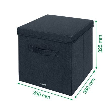 Leitz Fabric Storage - Förvaringsbox - large - sammetsgrå (paket om 2)