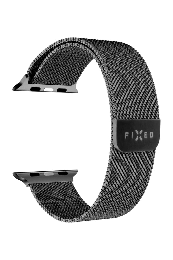FIXED - Slinga för smart klocka - andas - svart - för Apple Watch (42 mm, 44 mm, 45 mm, 46 mm, 49 mm)