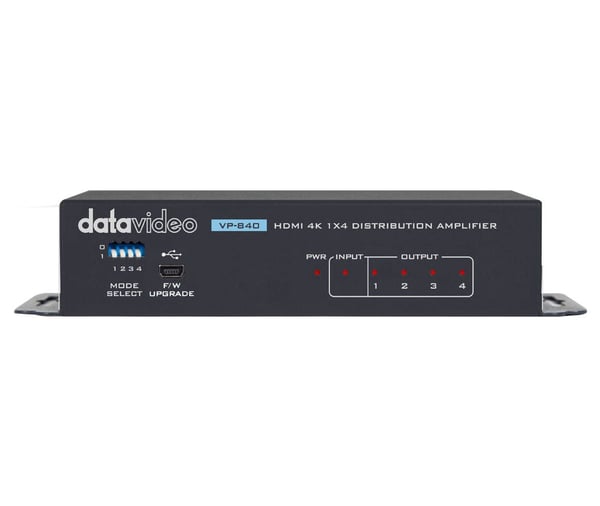 DataVideo VP-840, HDMI, 2.0a, Musta, 60 Hz, 4096 x 2160 pikseliä, 6 W