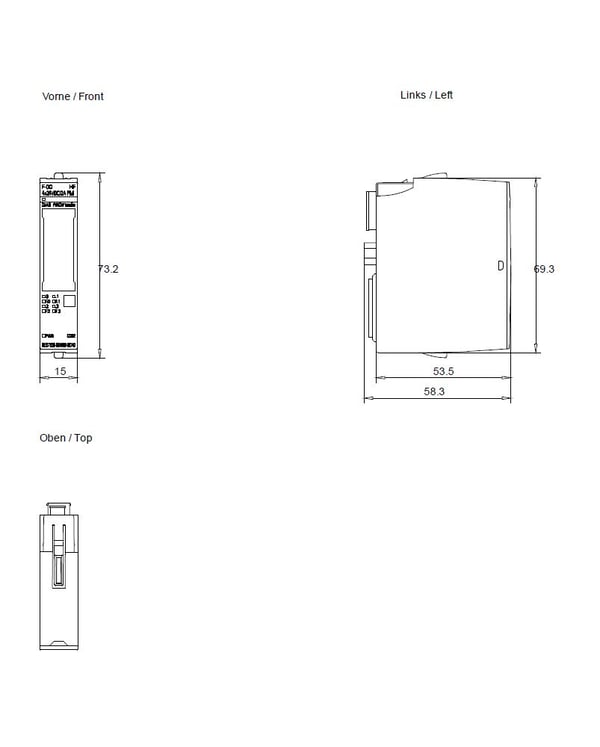 Siemens 6ES71366DB000CA0, Digital, Ut, 4 kanaler, 4 kanaler, IP20, 24 V