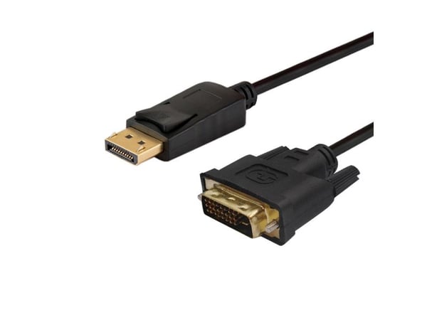 SAVIO CL-106 - Sovitinkaapeli - DisplayPort uros - DVI-D uros - 1,8 m - sormiruuvit