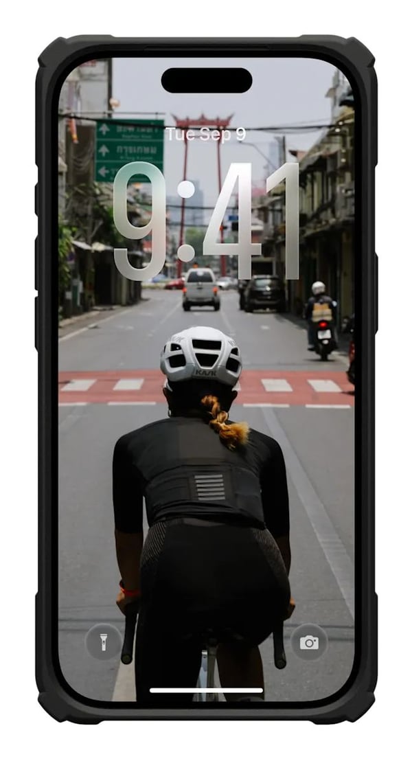 Urban Armor Gear 11452711404G, Etui, Apple, iPhone 17 Pro, 16 cm (6.3"), Svart, Gjennomsiktig