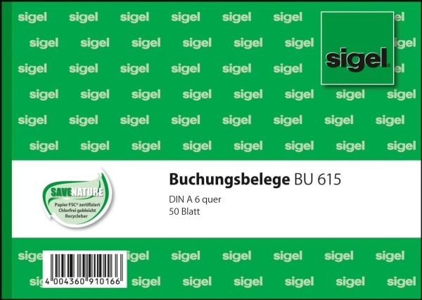 Sigel BU615, Valkoinen, A6 q, 50 arkkia