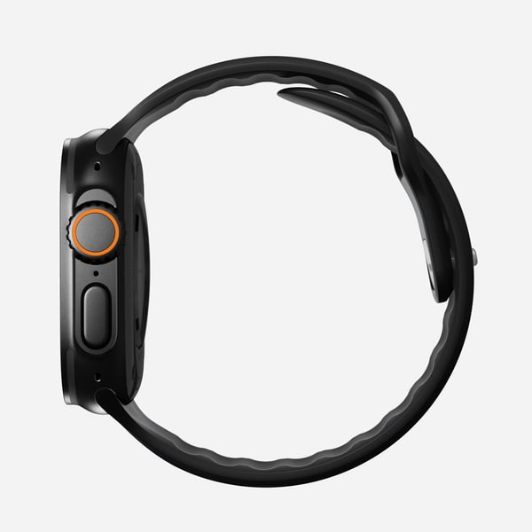 Nomad Tempo Band -ranneke Apple Watch Ultra 49 mm:lle, kumi, musta