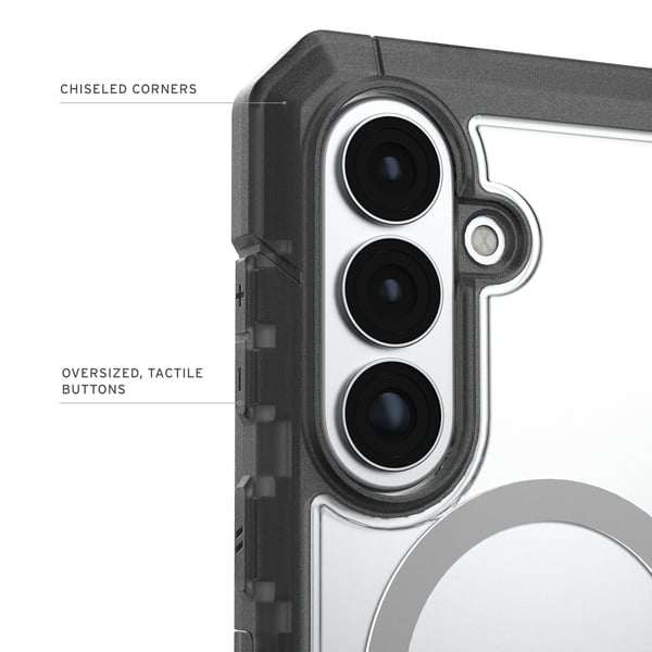 UAG - Trooper w/Magnet Cover - Clear/Ash - Samsung S26+
