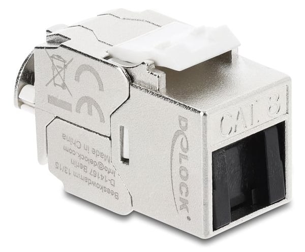 DeLOCK 90795, Tasainen, musta, Hopea, Valkoinen, RJ-45, LSA, Naaras, 22/24