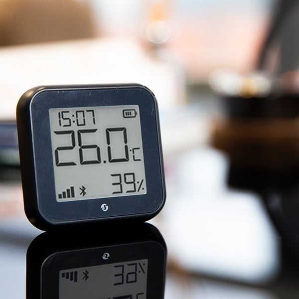 Shelly Plus H&T - Avancerad fukt- och temperatursensor - Svart