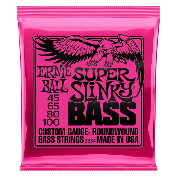 Ernie Ball 2834 Hybrid Slinky bassträngar, Nickel - stål för 4-strängad elbas
