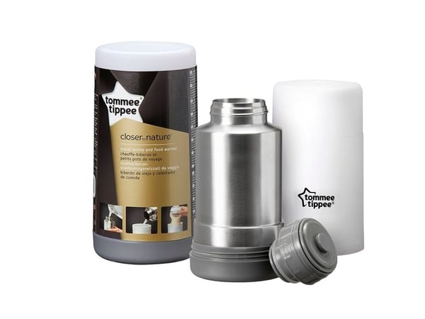 Tommee Tippee Travel Bottle And Food Warmer, Rustfritt stål, Hvit