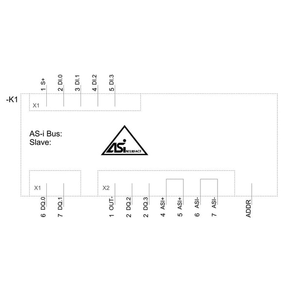 Siemens AS-Interface -moduuli, 4 tuloa ja 4 lähtöä, 3SU, 56 g, 84 mm, 50 mm, 65 mm