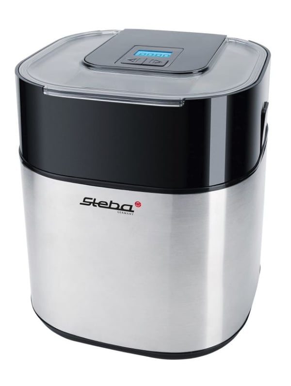 Steba IC 30, Tradisjonell iskremmaskin, 1,5 L, 1 boller, LCD, Rustfritt stål, Svart, Rustfritt stål