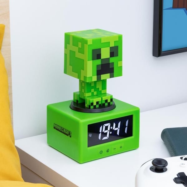 Paladone Creeper Icon, Digital väckarklocka, Minecraft, Creeper, Torg, Grön, 12/24h