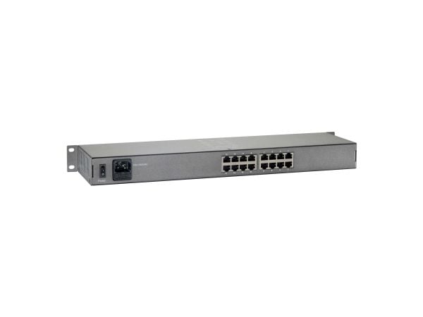 LevelOne FEP-1601W120 - Switch - 16 x 10/100 (PoE+) - rackmonterbar, stasjonær - PoE+ (112 W)
