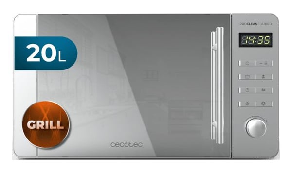 Cecotec Proclean 5120 Flatbed Mirror, Pöytämalli, Grillimikroaaltouuni, 20 L, 700 W, Sisäänrakennettu näyttö, LED