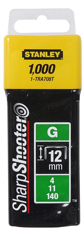 Stanley 1-TRA708T, Kiristin-, pultti- ja naulalajitelma, 1000 kpl, 1,2 cm, 89 g