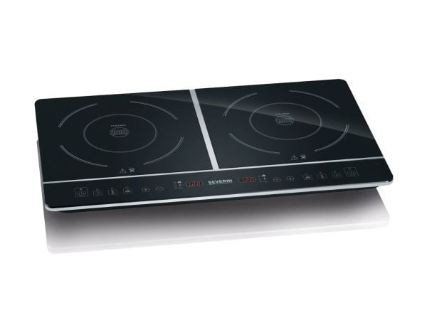 Severin DK 1031, Svart, Benkeplate, Sonebasert induksjon, Glass-keramikk, 2 zone(s), 2 zone(s)
