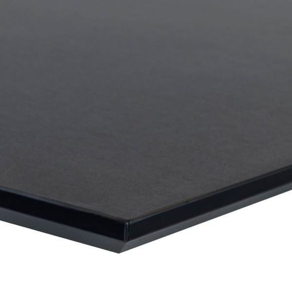 Bordplate, EP Flex rektangulær – 80x140 cm, svart linoleum