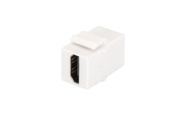 Digitus DN-93401, Tasainen, Valkoinen, HDMI, HDMI, Naaras, Naaras
