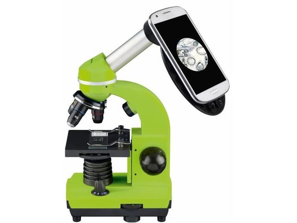 Bresser Optics Junior, Digitaalinen mikroskooppi, Vihreä, Alumiini, Muovi, 1600x, 40x, LED