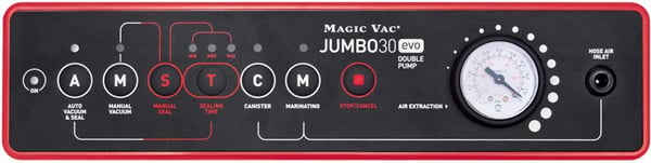 Magic Vac Jumbo 30evo, Ruostumaton teräs, 800 mbar, 130 W, 230 V, 50 Hz, 415 mm