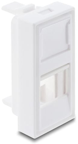 DeLOCK 81494, Paikalleen napsautettava kehys, Akryylinitriilibutadieenistyreeni (ABS), Valkoinen, 45 mm, 22,5 mm, 1 kpl