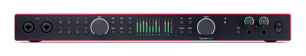 Focusrite Scarlett 18i20 äänikortti 4. gen. USB Type-C räkkimalli musta/punainen