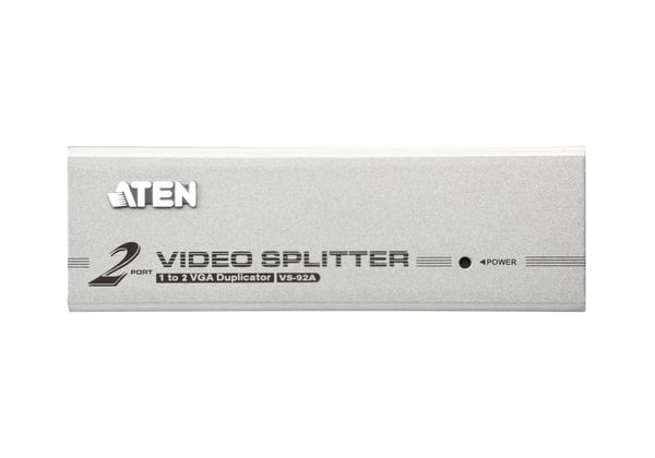ATEN VS92A-AT-G, VGA, 2x VGA, 1920 x 1440 pikseliä, Hopea, Metalli, 30 m
