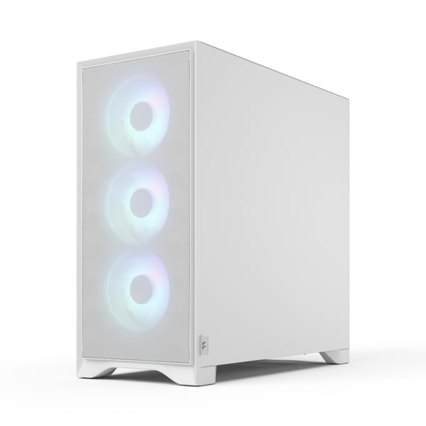 Fractal Design Pop 2 Air TG RGB - Mid tower - ATX - genomskinlig sidopanel (härdat glas) - ingen strömförsörjning (ATX) - vit - USB/ljud