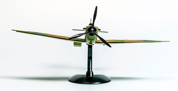 Airfix Spitfire, Luftfarkostmodell med fast vinge, Monteringssats, Spitfire, 34 styck, Militärflygplan, Grön