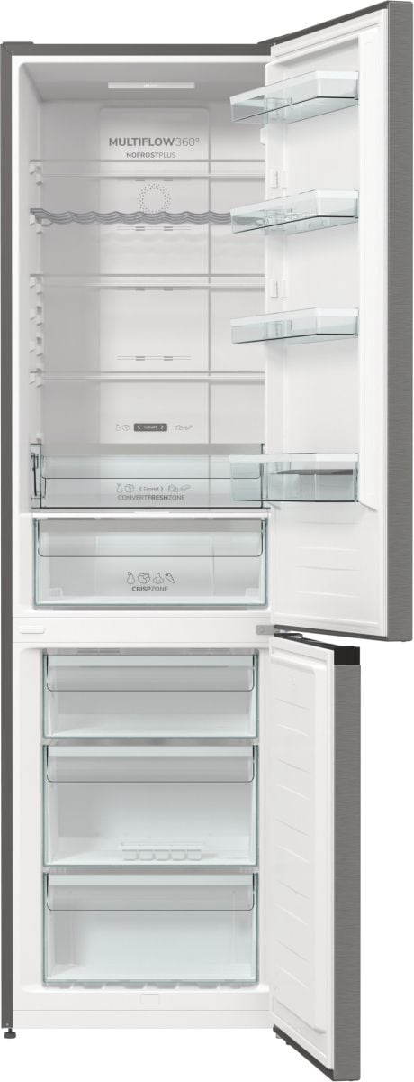 Gorenje G600 NRK620CA2XL4, 331 l, SN-T, 10 kg/24t, C, Fresh zone compartment, Grå, Rustfritt stål, Mørkegrå