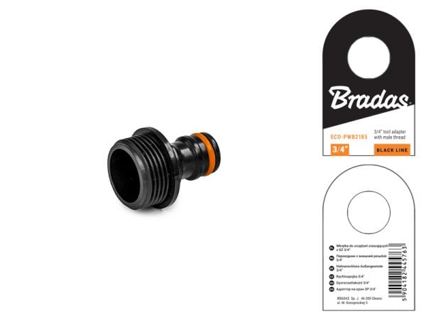 Bradas ECO-PWB2185, Anslutning för två slangar, Droppbevattningssystem, Polen, 1 styck