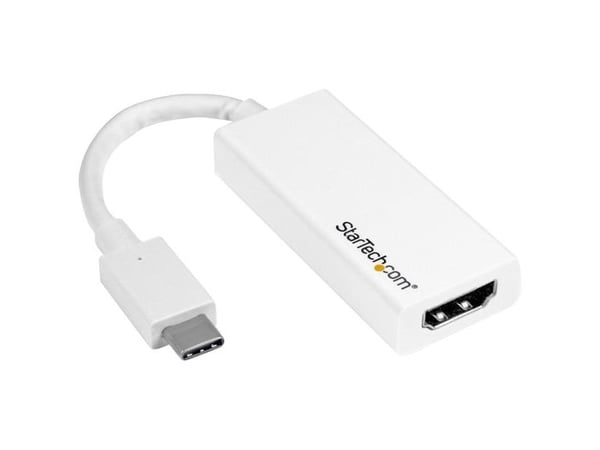 StarTech USB-C till HDMI-adapter med 4K 30 Hz - Vit - Extern videoadapter - USB-C - HDMI - vit - för P/N: TB3DK2DPPD, TB3DK2DPPDUE, TB3DK2DPW, TB3D...