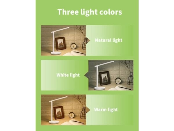 Techly I-LAMP-DSK9, Hvit, Akrylonitril-butadien-styren (ABS), Metall, Studere, 36 ampuller, 3 W, LED