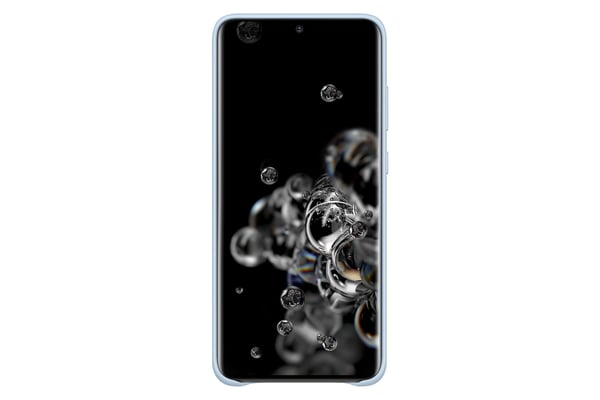 Samsung Leather Cover EF-VG988 - Baksidesskydd för mobiltelefon - aluminium, läder - korallblå - för Galaxy S20 Ultra, S20 Ultra 5G