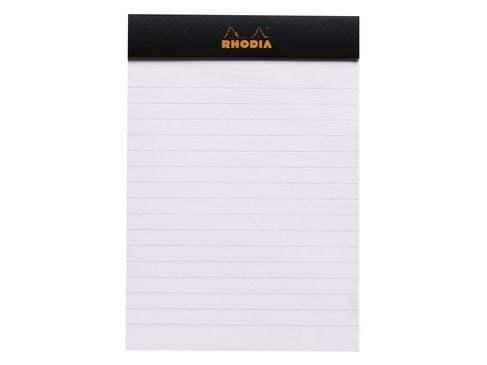 Rhodia 136009C, Kuva, Musta, A6, 80 arkkia, Viivapaperi, Pehmeä etukansi ja kova takakansi